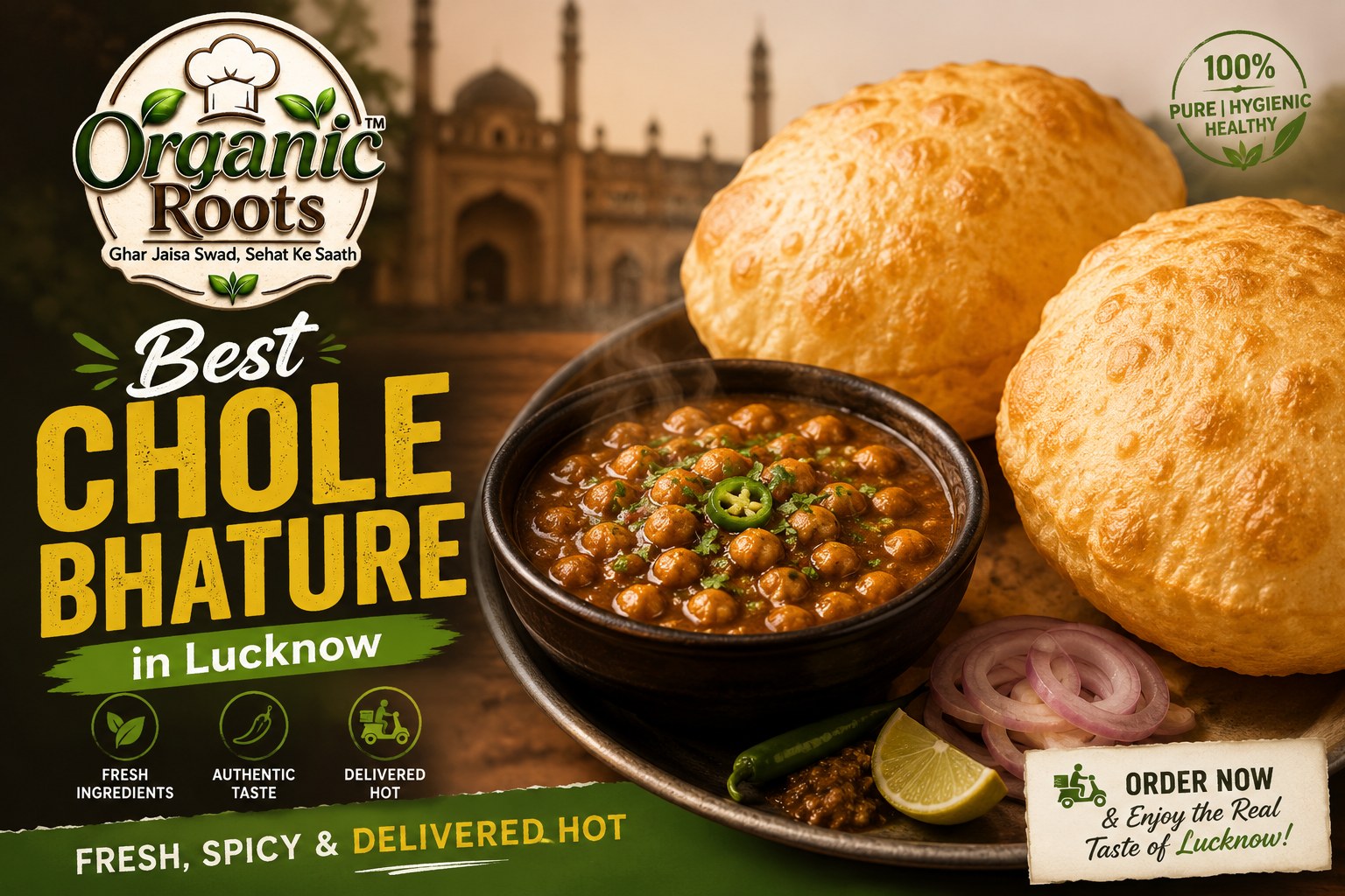 Best Chole Bhature in Lucknow – Fresh, Spicy & Delivered Hot